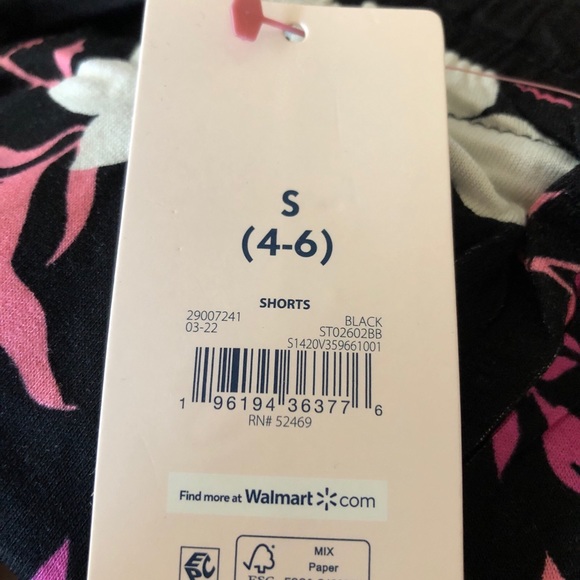 SECRET TREASURES Womens Sleep Shorts Size Small 4-6 Floral Pockets New - Picture 5 of 5